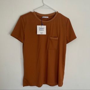 Zara basic shirt color terracota